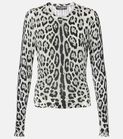 Dolce&Gabbana Dolce&Gabbana Animal-print silk sweater