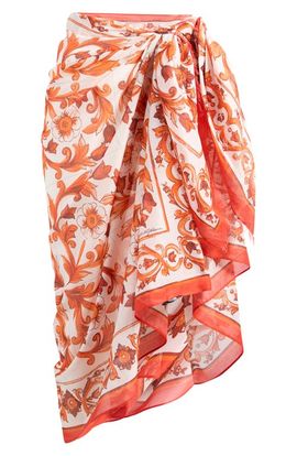 Dolce&Gabbana Dolce&Gabbana Batista Majolica Print Silk Sarong