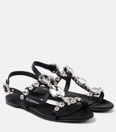 Dolce&Gabbana Dolce&Gabbana Bianca embellished satin sandals