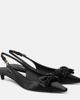 Dolce&Gabbana Dolce&Gabbana Bow-detail satin slingback pumps - 1