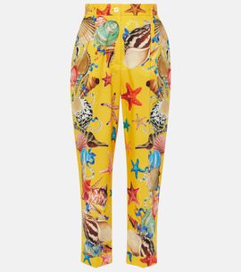 Dolce&Gabbana Dolce&Gabbana Capri printed high-rise cotton tapered pants