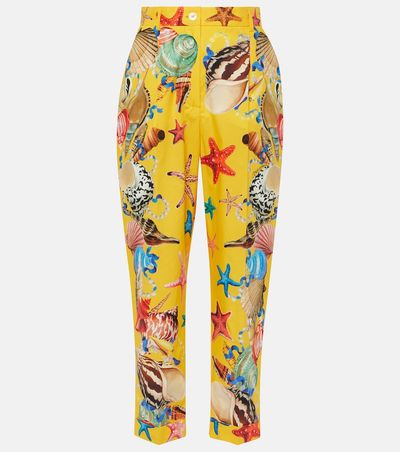 Dolce&Gabbana Dolce&Gabbana Capri printed high-rise cotton tapered pants