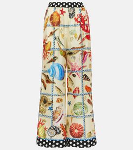Dolce&Gabbana Dolce&Gabbana Capri printed silk satin palazzo pants