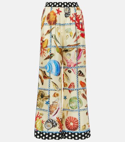 Dolce&Gabbana Dolce&Gabbana Capri printed silk satin palazzo pants
