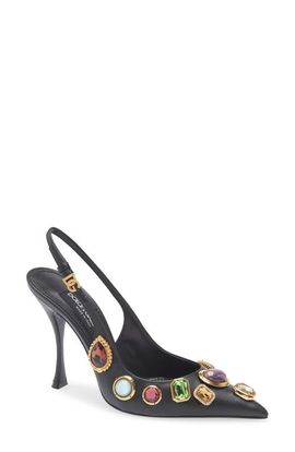 Dolce&Gabbana Dolce&Gabbana Cardinale Embellished Slingback Pump