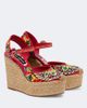 Dolce&Gabbana Dolce&Gabbana Carretto canvas espadrille wedges - 1
