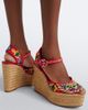 Dolce&Gabbana Dolce&Gabbana Carretto canvas espadrille wedges - 2