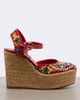 Dolce&Gabbana Dolce&Gabbana Carretto canvas espadrille wedges - 5