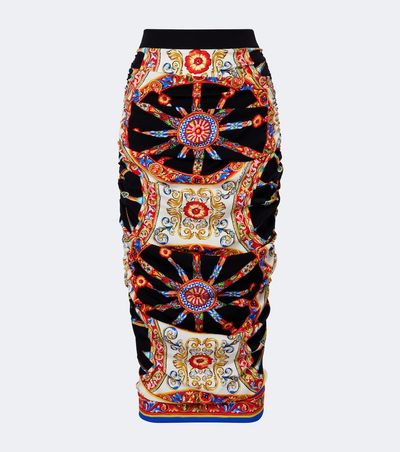 Dolce&Gabbana Dolce&Gabbana Carretto silk-blend midi skirt