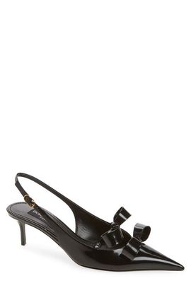 Dolce&Gabbana Dolce&Gabbana Coeur Bow Pointed Toe Slingback Pump