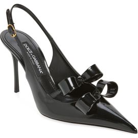Dolce&Gabbana Dolce&Gabbana Coeur Leather Slingback Pointed Toe Pump