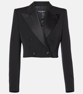 Dolce&Gabbana Dolce&Gabbana Cropped cotton-blend tuxedo jacket
