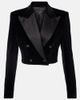 Dolce&Gabbana Dolce&Gabbana Cropped cotton-blend velvet blazer - 1