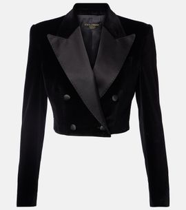 Dolce&Gabbana Dolce&Gabbana Cropped cotton-blend velvet blazer