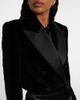 Dolce&Gabbana Dolce&Gabbana Cropped cotton-blend velvet blazer - 5
