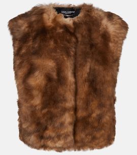 Dolce&Gabbana Dolce&Gabbana Cropped shearling vest