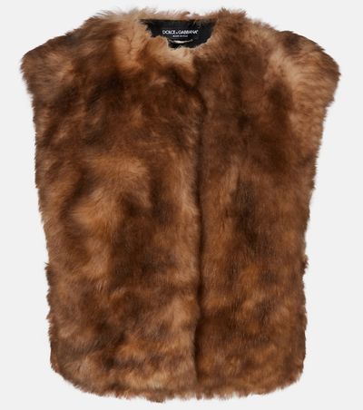 Dolce&Gabbana Dolce&Gabbana Cropped shearling vest
