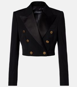 Dolce&Gabbana Dolce&Gabbana Cropped wool and silk-blend jacket