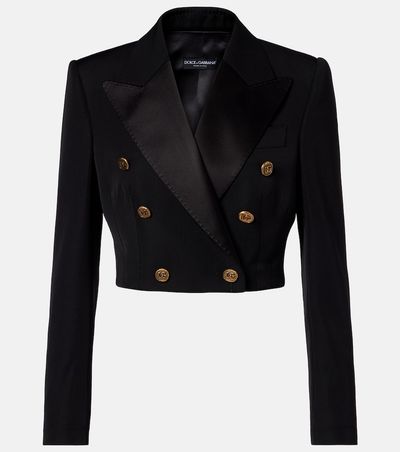 Dolce&Gabbana Dolce&Gabbana Cropped wool and silk-blend jacket