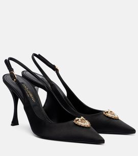 Dolce&Gabbana Dolce&Gabbana Devotion 90 satin slingback pumps