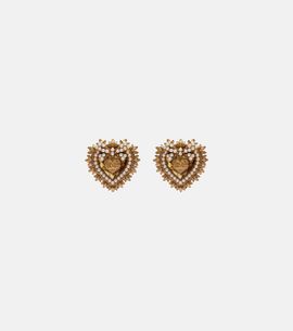 Dolce&Gabbana Dolce&Gabbana Devotion embellished clip-on earrings