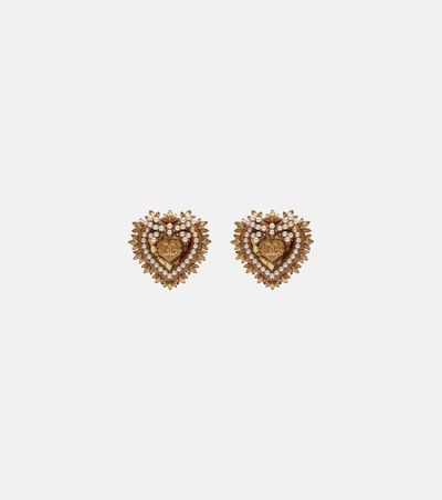 Dolce&Gabbana Dolce&Gabbana Devotion embellished clip-on earrings