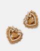 Dolce&Gabbana Dolce&Gabbana Devotion embellished clip-on earrings - 4