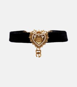 Dolce&Gabbana Dolce&Gabbana Devotion embellished velvet choker