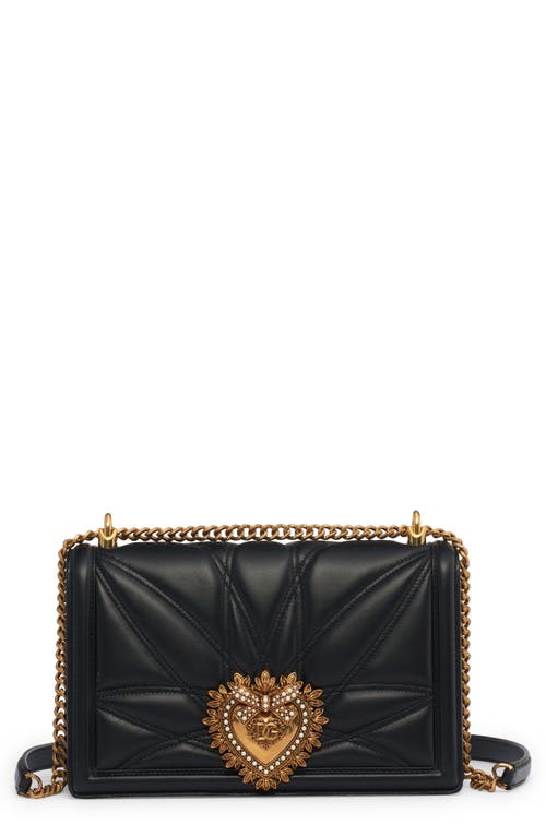 Dolce&Gabbana Dolce&Gabbana Devotion Logo Heart Lambskin Crossbody Bag