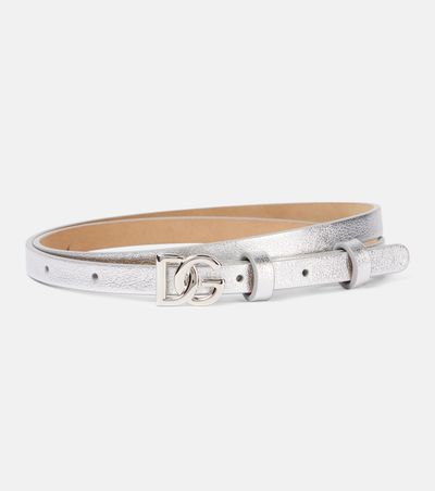 Dolce&Gabbana Dolce&Gabbana DG 10mm metallic leather belt