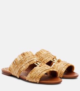 Dolce&Gabbana Dolce&Gabbana DG braided raffia-effect sandals