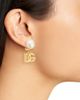 Dolce&Gabbana Dolce&Gabbana DG Charm Imitation Pearl Clip-On Earrings - 2
