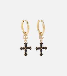 Dolce&Gabbana Dolce&Gabbana DG cross embellished hoop earrings