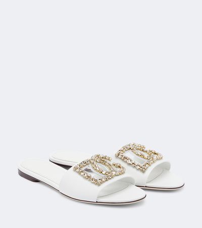 Dolce&Gabbana Dolce&Gabbana DG embellished leather slides