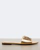Dolce&Gabbana Dolce&Gabbana DG embellished metallic leather slides - 5