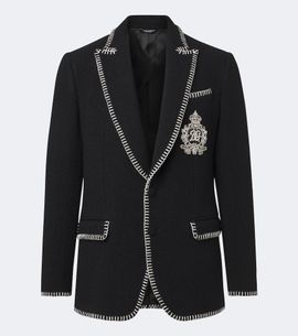 Dolce&Gabbana Dolce&Gabbana DG embellished wool-blend tweed blazer