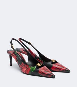 Dolce&Gabbana Dolce&Gabbana DG floral leather slingback pumps