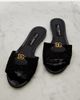 Dolce&Gabbana Dolce&Gabbana DG leather-trimmed lace slides - 6