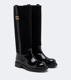 Dolce&Gabbana Dolce&Gabbana DG leather and suede knee-high boots