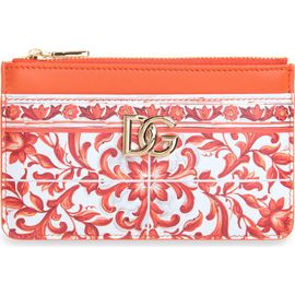 Dolce&Gabbana Dolce&Gabbana DG Logo Majolica Print Leather Coin Purse