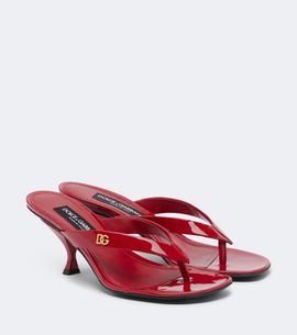 Dolce&Gabbana Dolce&Gabbana DG patent leather thong sandals