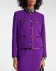 Dolce&Gabbana Dolce&Gabbana DG satin-trimmed wool-blend crêpe jacket - 4