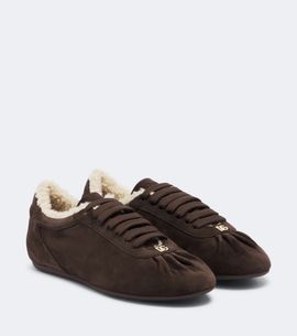 Dolce&Gabbana Dolce&Gabbana DG teddy-trimmed suede sneakers