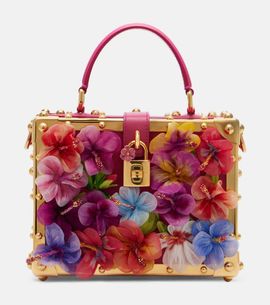Dolce&Gabbana Dolce&Gabbana Dolce Box floral-appliqué leather box bag