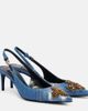 Dolce&Gabbana Dolce&Gabbana Embellished 60 denim slingback pumps - 1