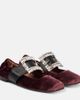 Dolce&Gabbana Dolce&Gabbana Embellished leather-trimmed velvet flats - 1