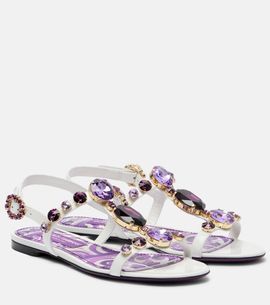 Dolce&Gabbana Dolce&Gabbana Embellished leather slingback sandals