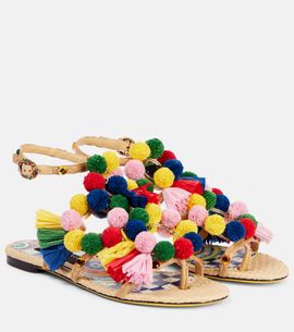 Dolce&Gabbana Dolce&Gabbana Embellished raffia sandals