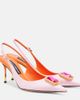 Dolce&Gabbana Dolce&Gabbana Embellished satin slingback pumps - 1