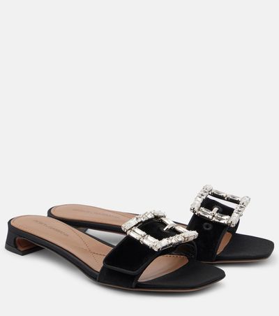 Dolce&Gabbana Dolce&Gabbana Embellished velvet slides
